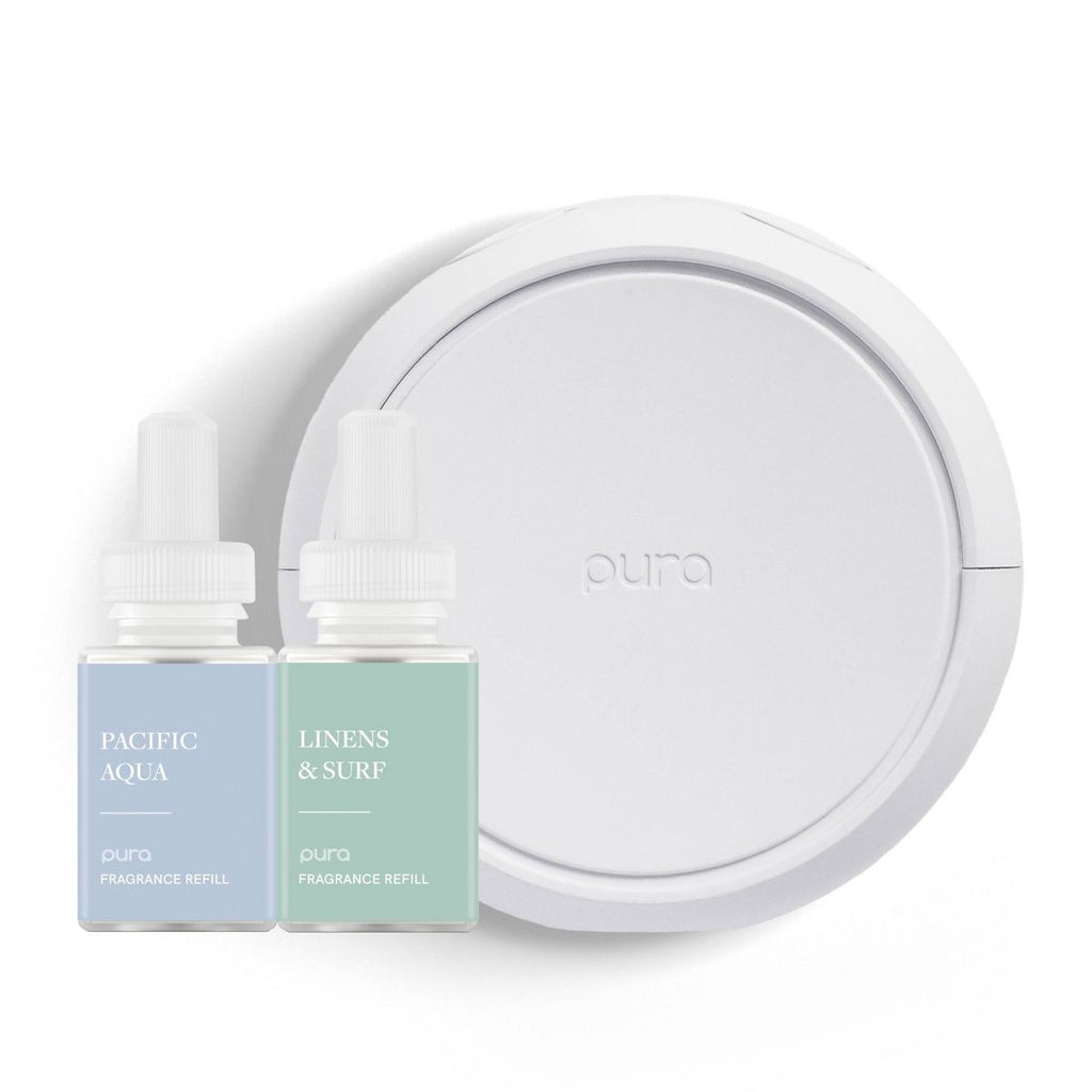 Pura 3pk Linens + Surf + Pacific Aqua Home Starter Kit