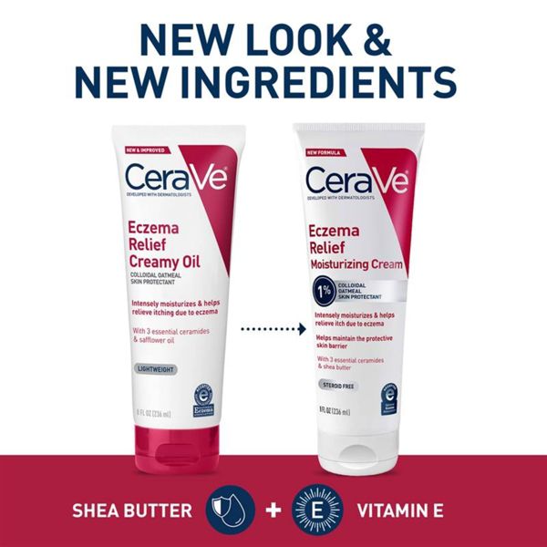 CeraVe Eczema Relief Cream with 1% Colloidal Oatmeal Skin Protectant - 8 fl oz