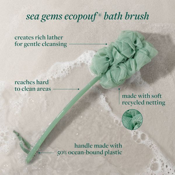 EcoTools Sea Gems EcoPouf Bath Brush - 1ct