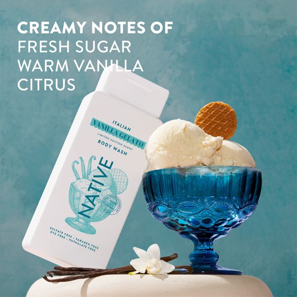 Native Limited Edition Global Flavors Sulfate-Free Body Wash - Italian Vanilla Gelato - 18 fl oz