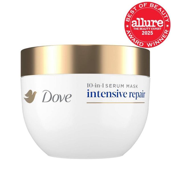 Dove Beauty Intensive Repair Advanced Damage Therapy 10-in-1 Serum Hair Mask with Glutamic Amino Serum - 9.2oz