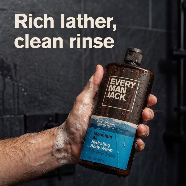 Every Man Jack Naturally Derived Hydrating Body Wash - Mountain Air - 16.9 fl oz