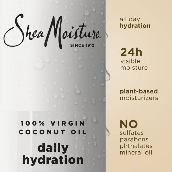 SheaMoisture Body Wash Daily Hydration - 100% Virgin Coconut Oil with Coconut Milk & Glycerin - 18 fl oz