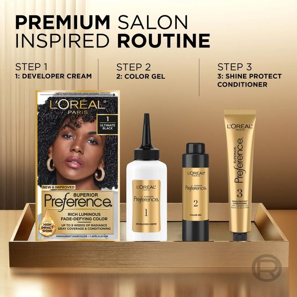 L'Oreal Paris Superior Preference Fade-Defying Color + Shine System - 6.5 fl oz - 7 Dark Blonde - 1 kit