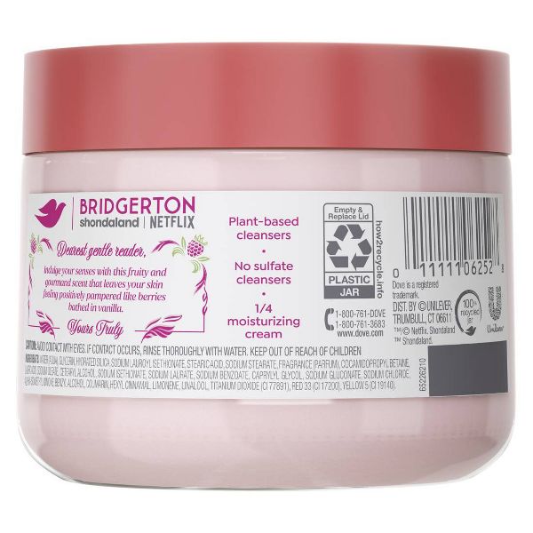 Dove Beauty Limited Edition Bridgerton Body Scrub - Raspberry Rendezvous - Raspberry and Vanilla Scent - 15oz