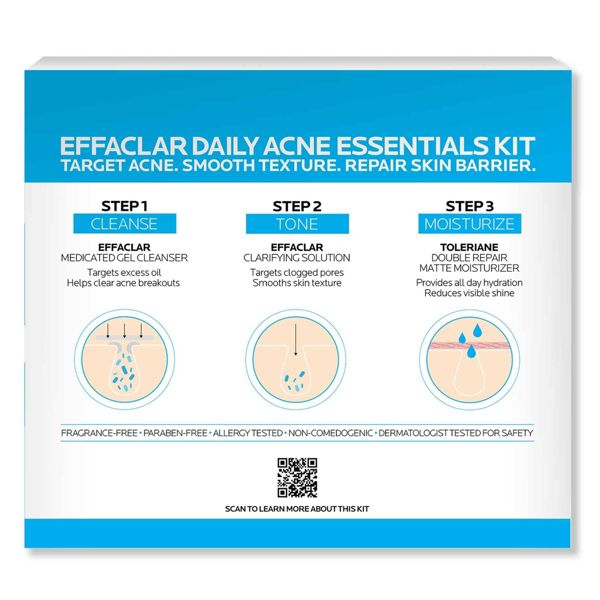 La Roche Posay Effaclar Acne Daily Essential Kit - 3ct