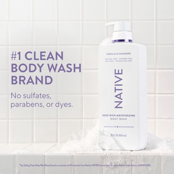 Native Moisturizing Bodywash - Vanilla & Cashmere - 22 fl oz
