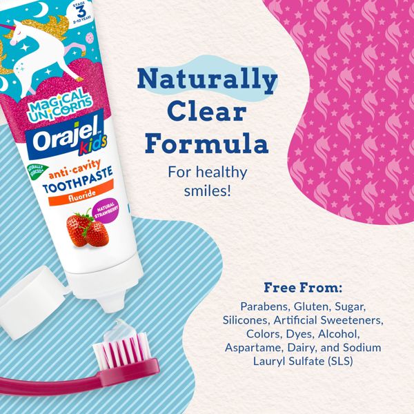 Orajel Kids Magical Unicorn Fluoride Gel Toothpaste - Strawberry - 4.2oz