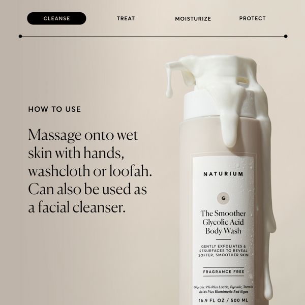 Naturium The Smoother Glycolic Acid Exfoliating Body Wash - 16.9 fl oz