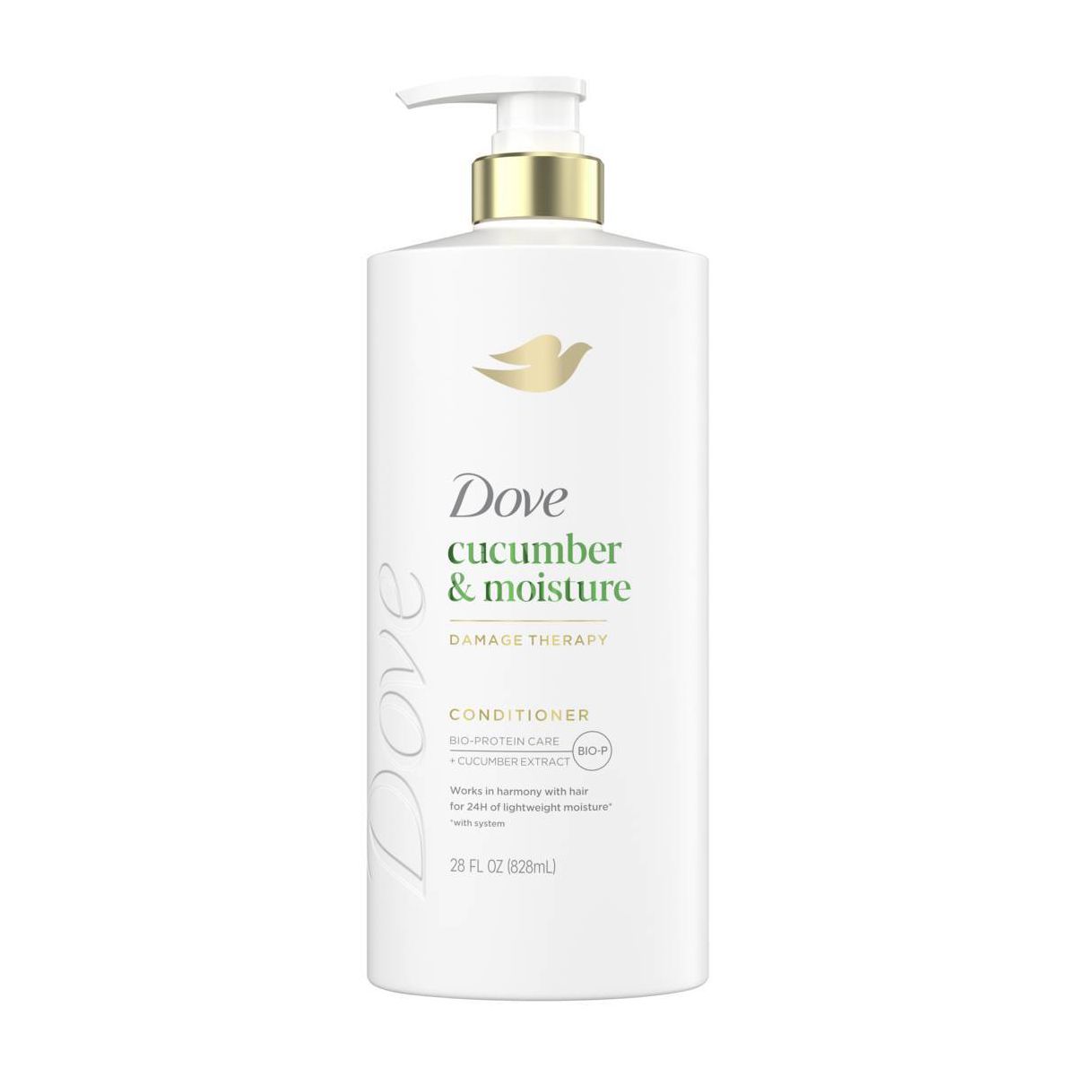Dove Beauty Cucumber Moisture Hair Conditioner Pump with Bio-Protein Care & Cucumber Extract - 28 fl oz