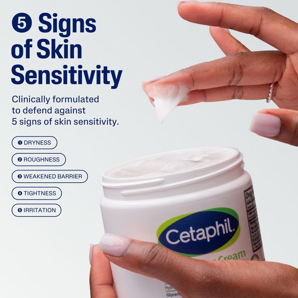Cetaphil Moisturizing Face and Body Cream for Dry Skin, Unscented - 16oz