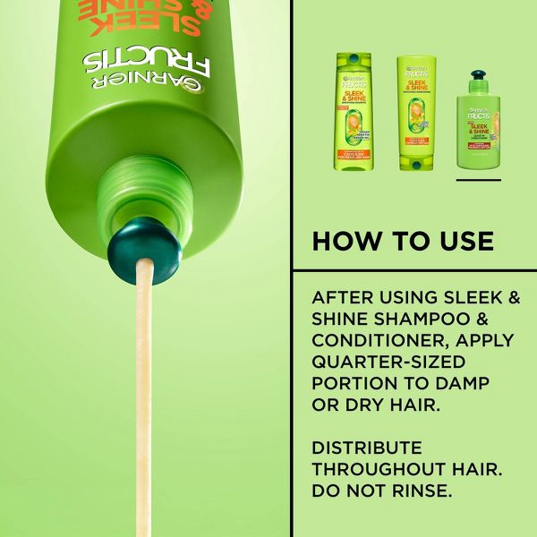 Garnier Fructis Active Fruit Protein Sleek & Shine Leave-In Conditioning Cream Twin Pack - 20.4 fl oz
