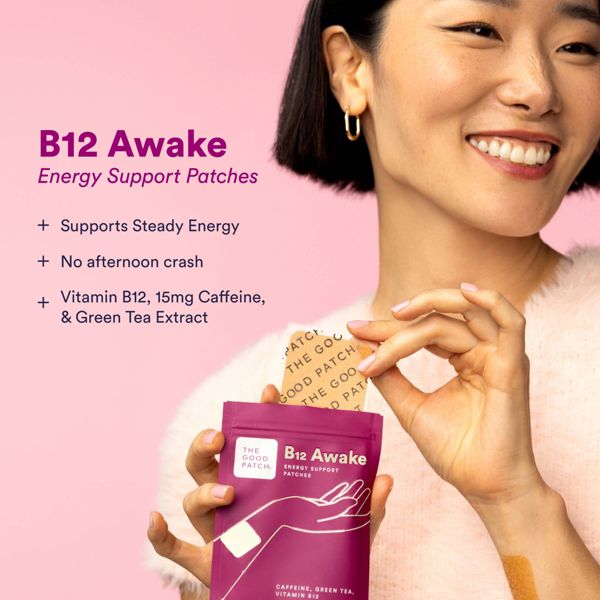 The Good Patch B12 Awake Energy Support Patches - Caffeine + Vitamin B12 - 4ct