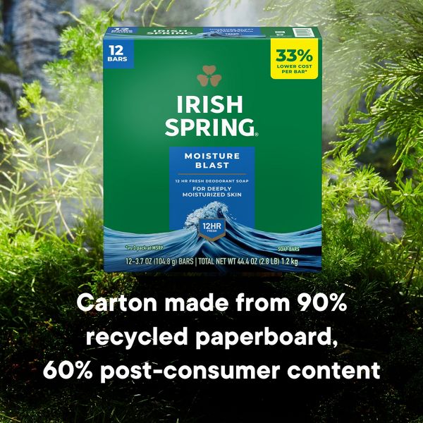 Irish Spring Bar Soap - Moisture Blast 3.7oz/12pk