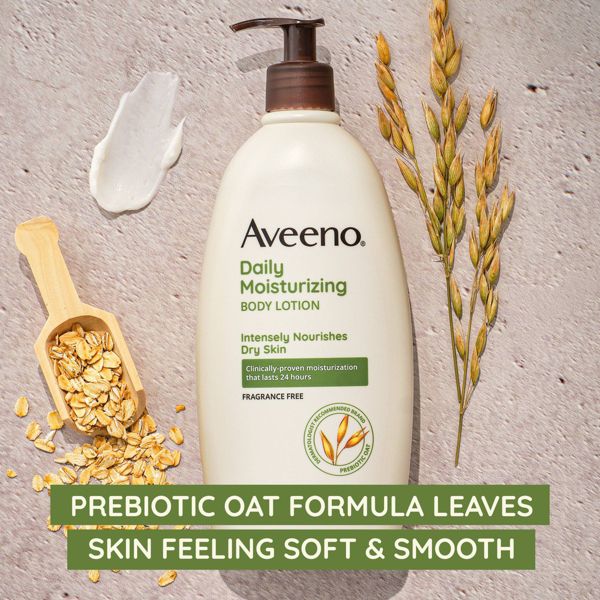 Aveeno Daily Moisturizing Lotion For Dry Skin with Soothing Prebiotic Oat - Unscented - 2.5oz