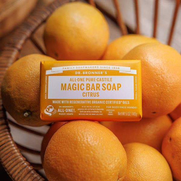 Dr. Bronner's All-One Pure-Castile Magic Bar Soap - Citrus - 5oz
