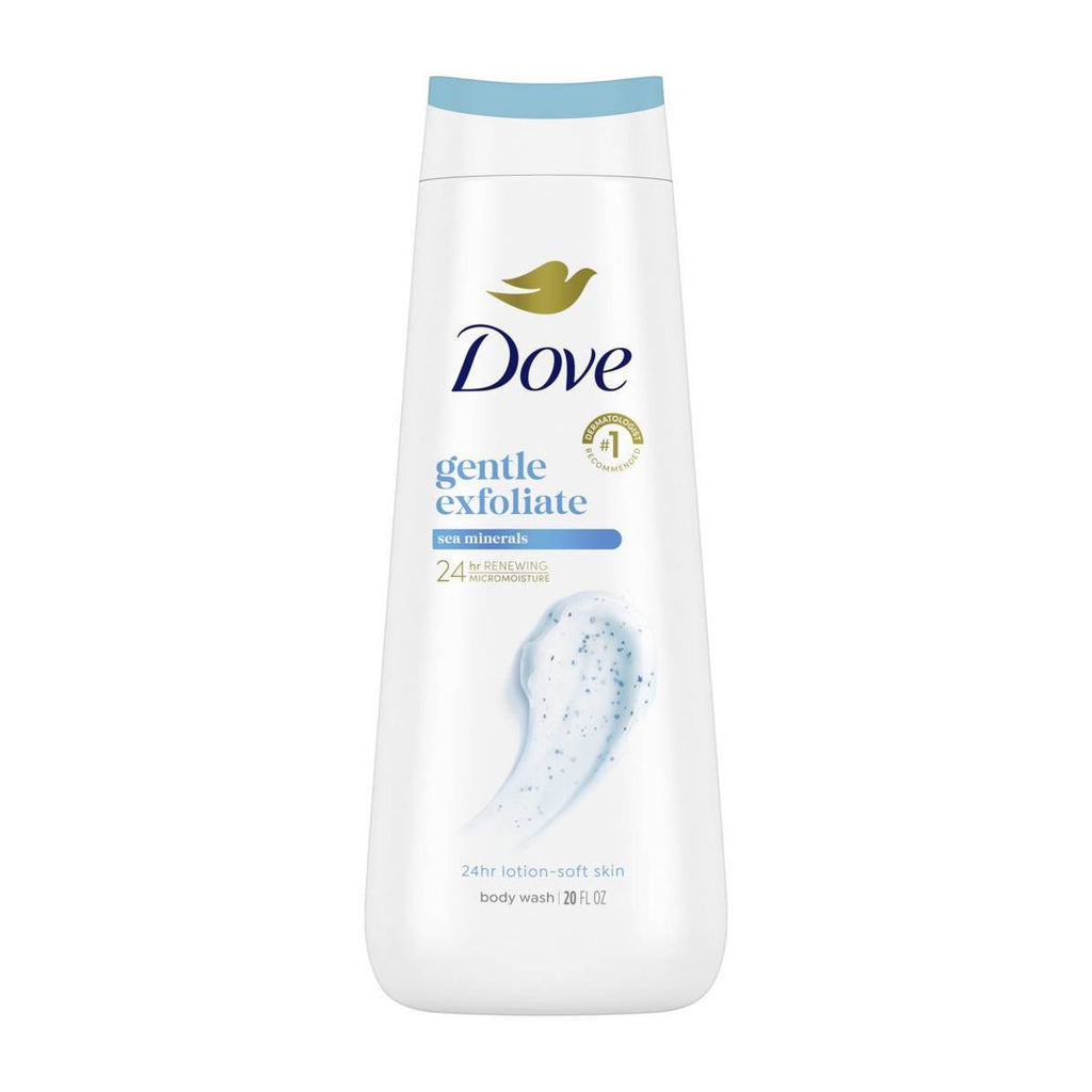 Dove Gentle Exfoliate Body Wash - Sea Minerals 24hr Lotion-Soft Skin - 20 fl oz