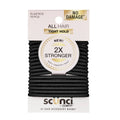 scünci No Damage 2X Stronger Elastic Hair Ties - Black - All Hair - 4mm - 18pcs