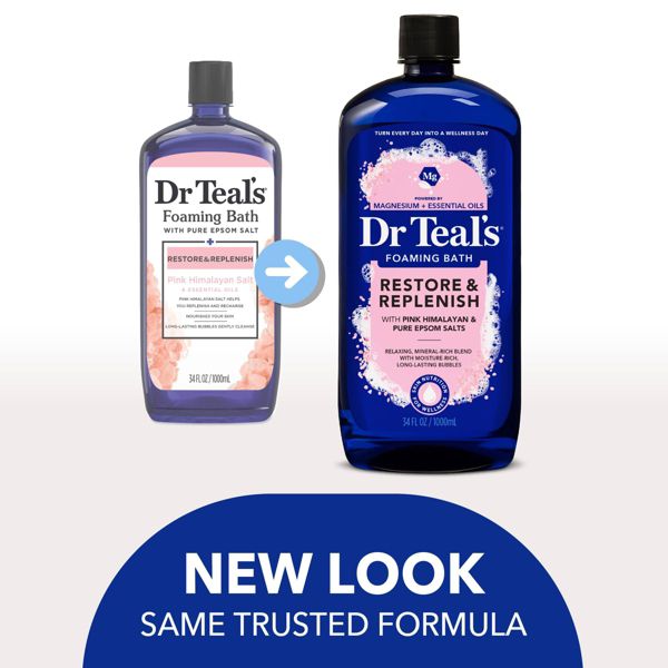 Dr Teal's Restore & Replenish Pink Himalayan Orange Foaming Bubble Bath - 34 fl oz