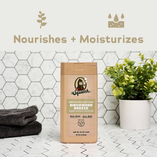 DR. SQUATCH Men's Natural Non-Exfoliating Body Wash - Birchwood Breeze