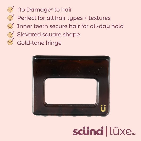 scünci | lüxe Statement Mini Rectangle Claw Clips - 2pcs