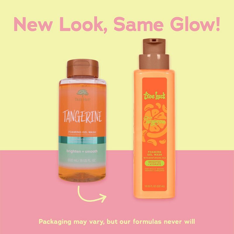 Tree Hut Foaming Gel Body Wash - Tangerine - 18 fl oz