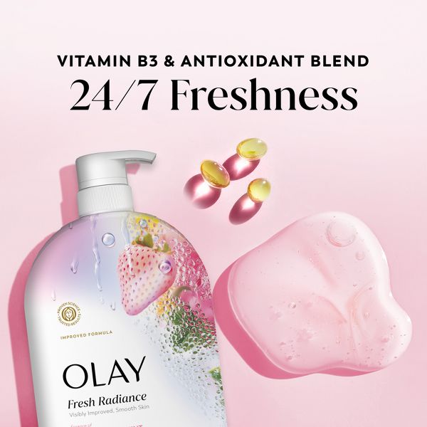 Olay Fresh Outlast Cooling Mini Body Wash - White Strawberry & Mint - Travel Size - 3 fl oz