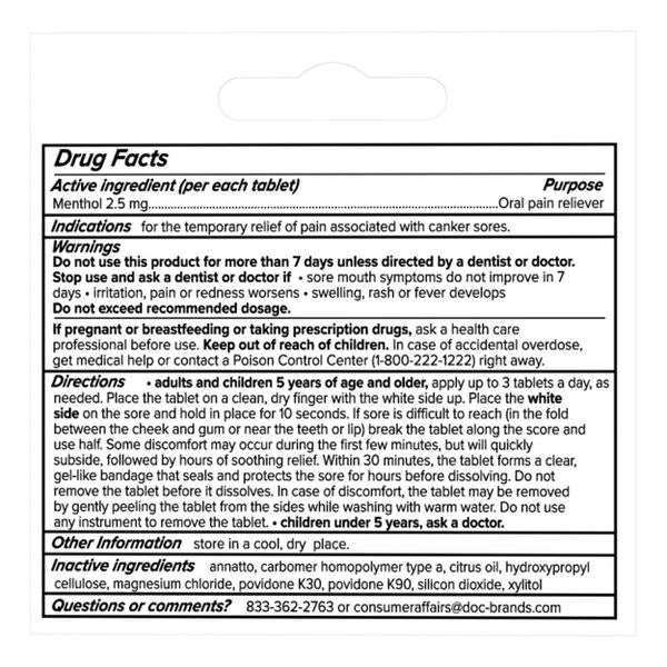 Dentemp Canker Cover Oral Pain Reliever - 4ct