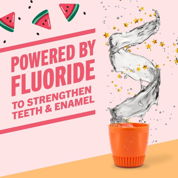 TheraBreath Kids Mouthwash with Fluoride - Wacky Watermelon - 10 fl oz
