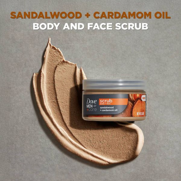 Dove Men+Care Mini Body Scrub - Trial Size - Sandalwood Naturals - 3.5oz