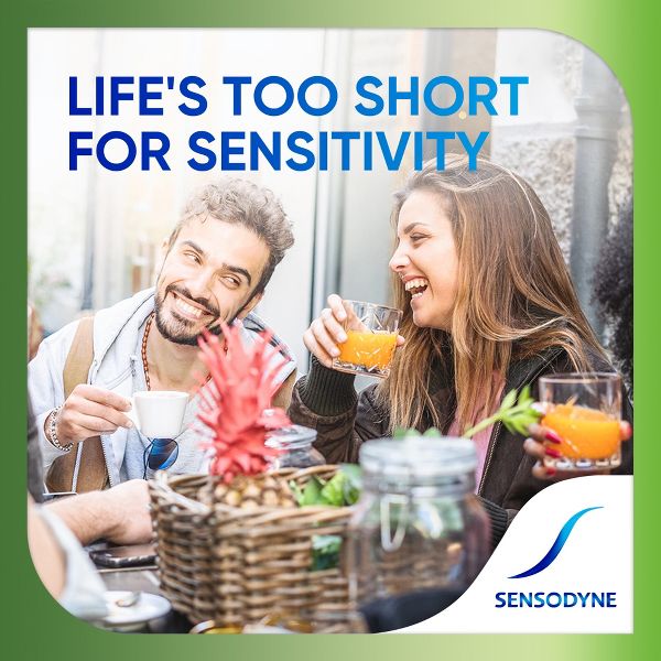 Sensodyne Fresh Mint Toothpaste for Sensitive Teeth provides relief from sensitivity and helps strengthen enamel for daily oral care, 4 oz