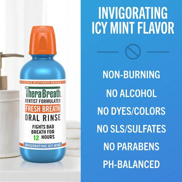 TheraBreath 16 fl oz Fresh Breath Mouthwash + 16 fl oz Chamomile Mint Mouthwash