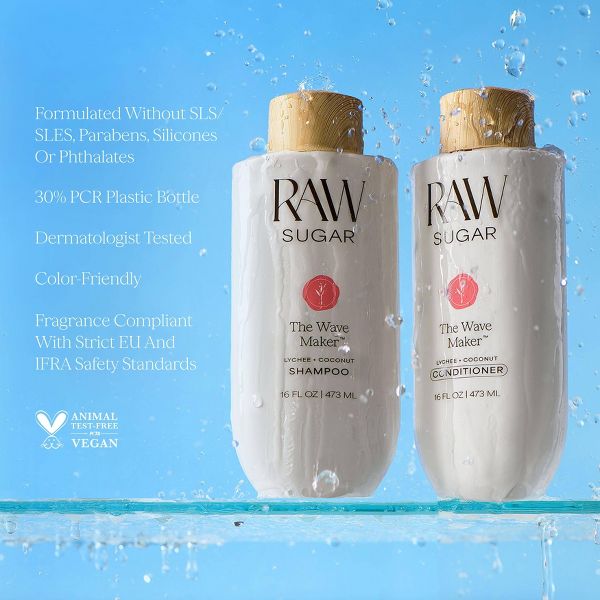 Raw Sugar The Wave Maker Conditioner - Lychee + Coconut - 16 fl oz