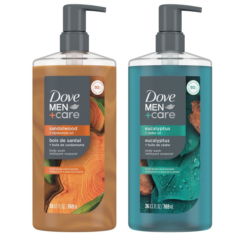 Dove Men+Care 26 fl oz Eucalyptus & Cedar Oil Body Wash + 26 fl oz Sandalwood & Cardamom Oil Body Wash