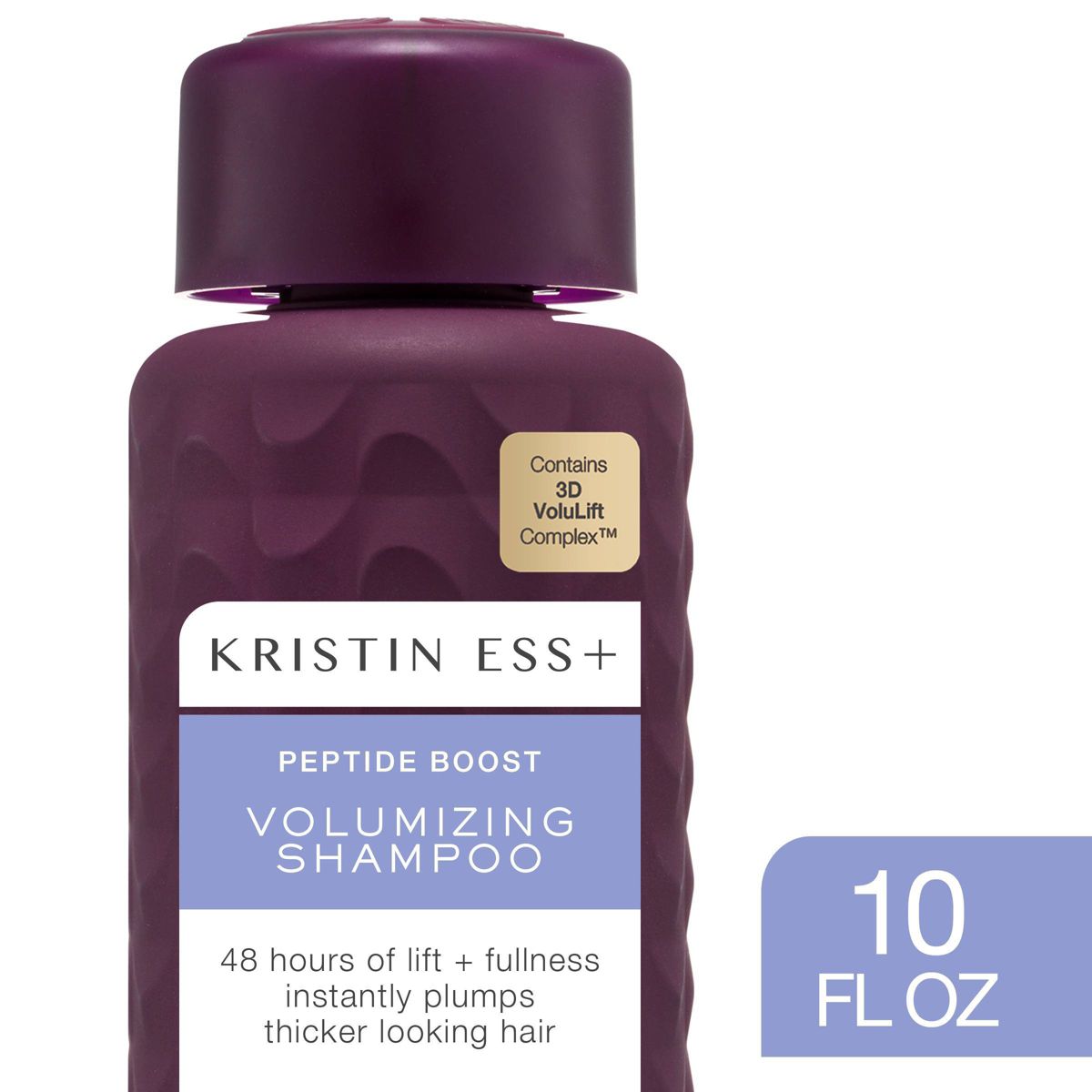 Kristin Ess+ Peptide Boost Volumizing Shampoo for Plumped Hair with Hyaluronic Acid - 10 fl oz