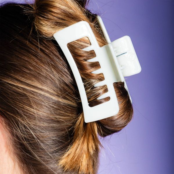 Gimme Beauty Double Down Claw Clips for Thick Hair - Black/Cream - 2ct