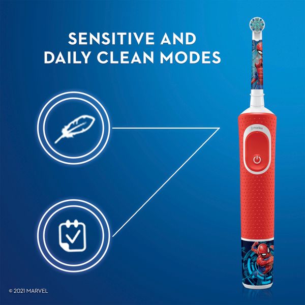 Oral-B Kids Marvel's Spider-Man Electric Toothbrush with Replaceable Brush Head
