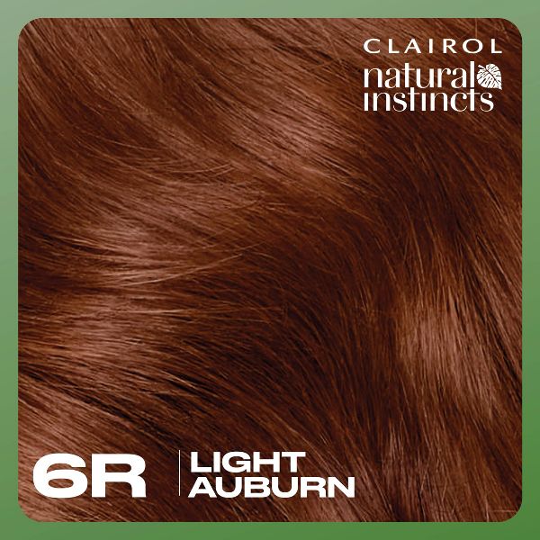 Natural Instincts Clairol Demi-Permanent Hair Color Dye Cream Kit - 6R Light Auburn, Spiced Tea