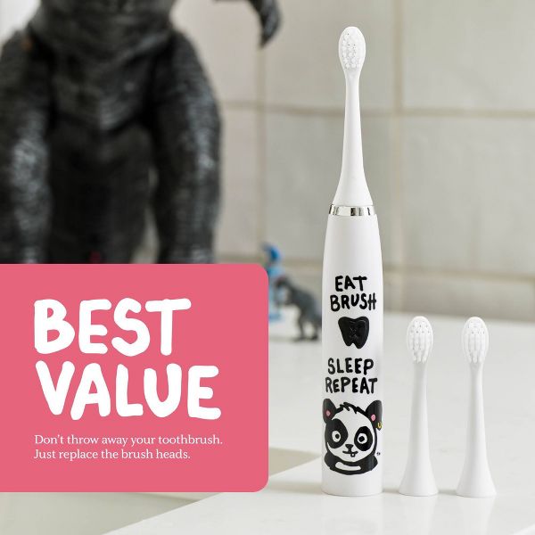 Made by Dentists Kids' Panda Rechargeable Electric Toothbrush with 3 Brush Heads