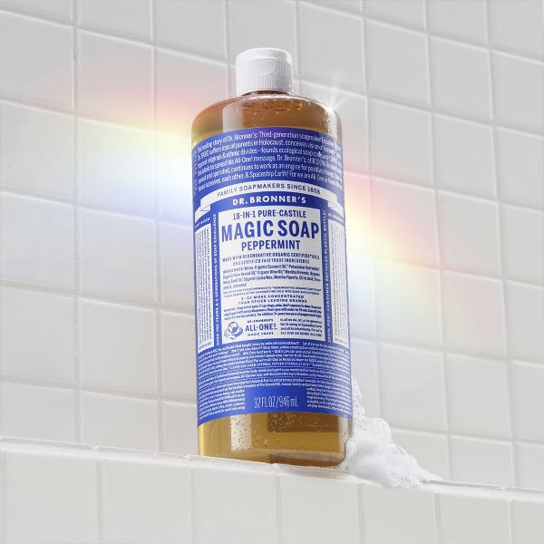 Dr. Bronner's Magic Pure Castile Liquid Soap Bodywash - Peppermint - 32 fl oz