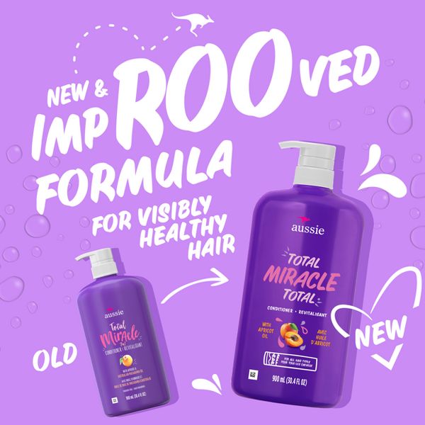 Aussie Paraben-Free Total Miracle Conditioner with Apricot For Damage Hair - 30.4 fl oz