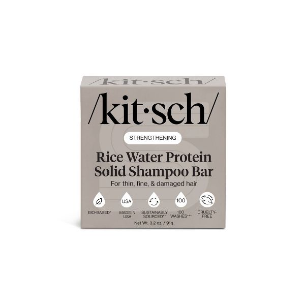 Kitsch Rice Water Protein Strengthening Solid Shampoo - 3.2oz