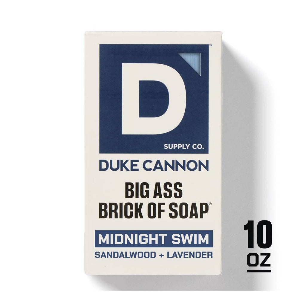 Duke Cannon Supply Co. Big Ass Brick of Soap for Men - Midnight Swim Bar Soap - 10oz