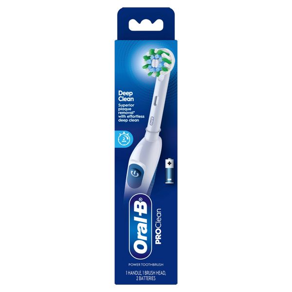 Oral-B ProClean Deep Clean Battery Electric Toothbrush with Timer and Brush Head - Black