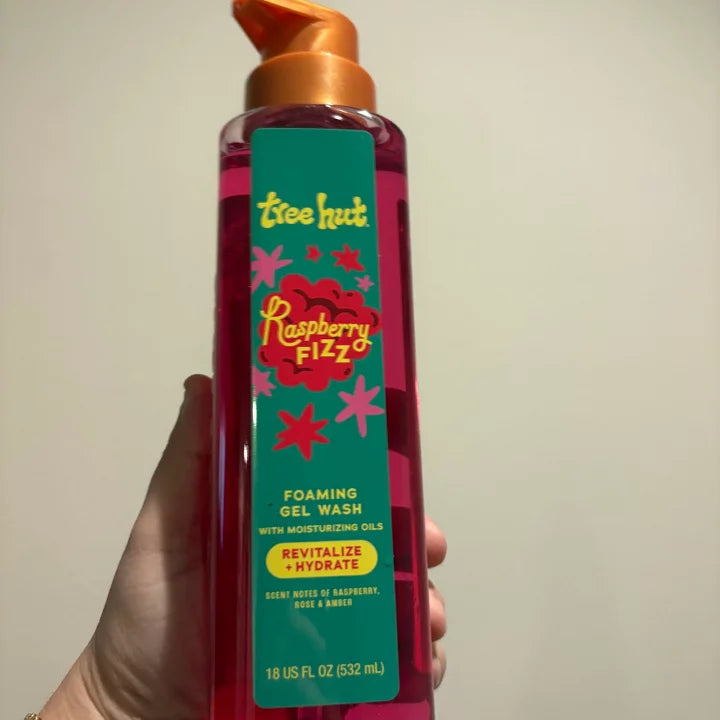 Tree Hut Foaming Gel Body Wash - Raspberry Fizz - 18 fl oz