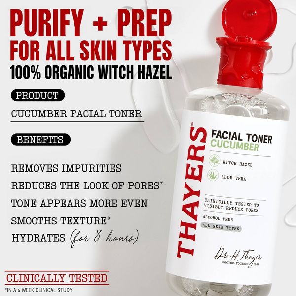 Thayers Natural Remedies Witch Hazel Alcohol Free Toner with Cucumber - 12 fl oz