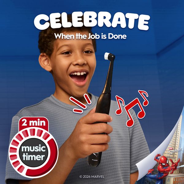 Oral-B iO Kids Spider-Man Limited Rechargeable Powered Electric Toothbrush with Brush Head