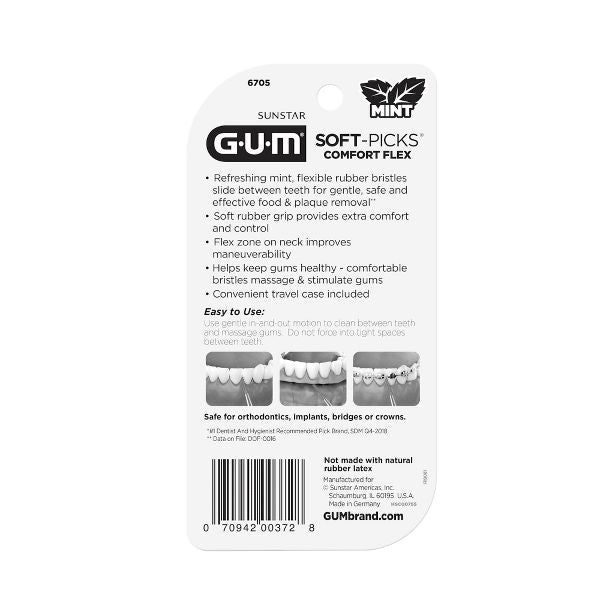 GUM Soft-Picks Comfort Flex Mint Dental Picks - 80ct