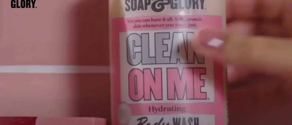 Soap & Glory Clean on Me Clarifying Mandarin, Strawberry, Rose, Peach and Musk Body Wash - Original Pink Scent - 16.9 fl oz