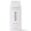 Native Body Wash for Women & Men - Lavender & Rose - Sulfate Free - 18 fl oz